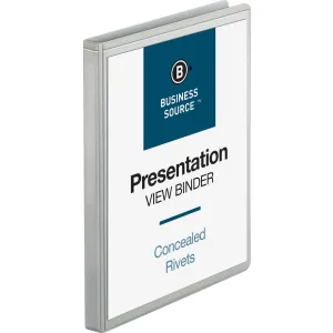 Business Source Round Ring Standard View Binders