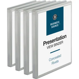 Business Source Standard View Round Ring Binders