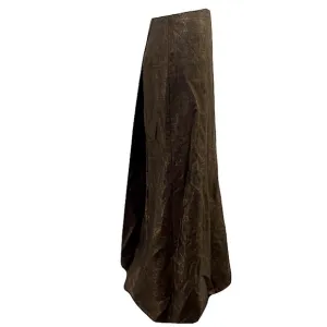 Carmen Marc Valvo Signature Maxi Skirt 8 Women Green Aline Shiny Elegant Party