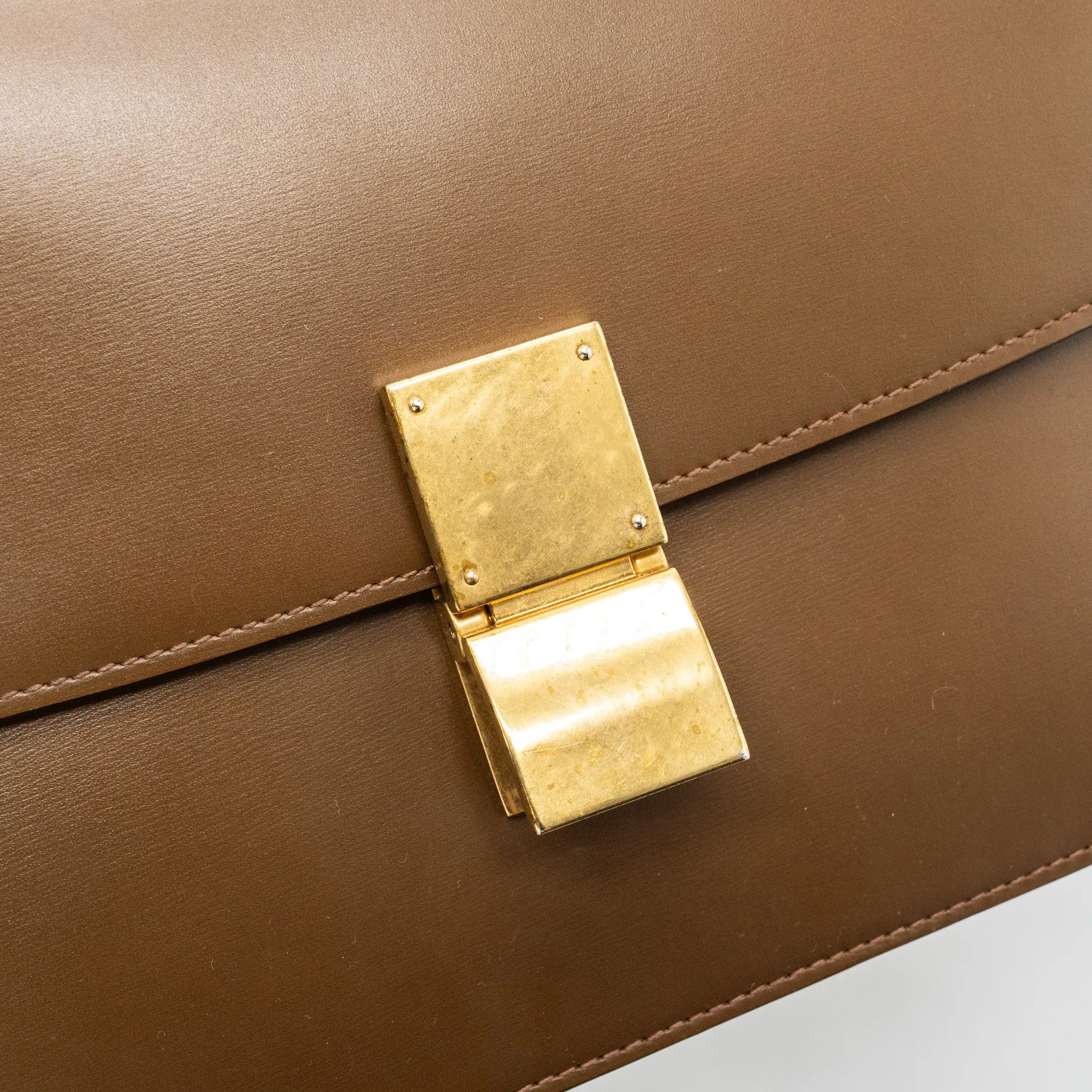 Celine Classic Medium Box Calfskin Tan GHW