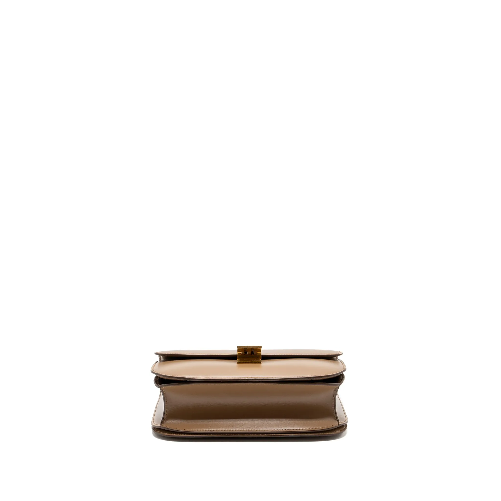 Celine medium classic box bag Calfskin Beige GHW
