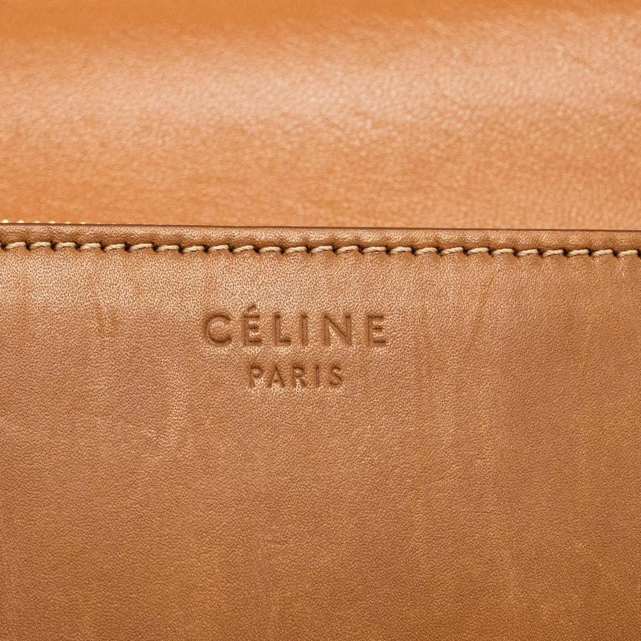 Celine Medium Classic Box Bag Calfskin Brown GHW