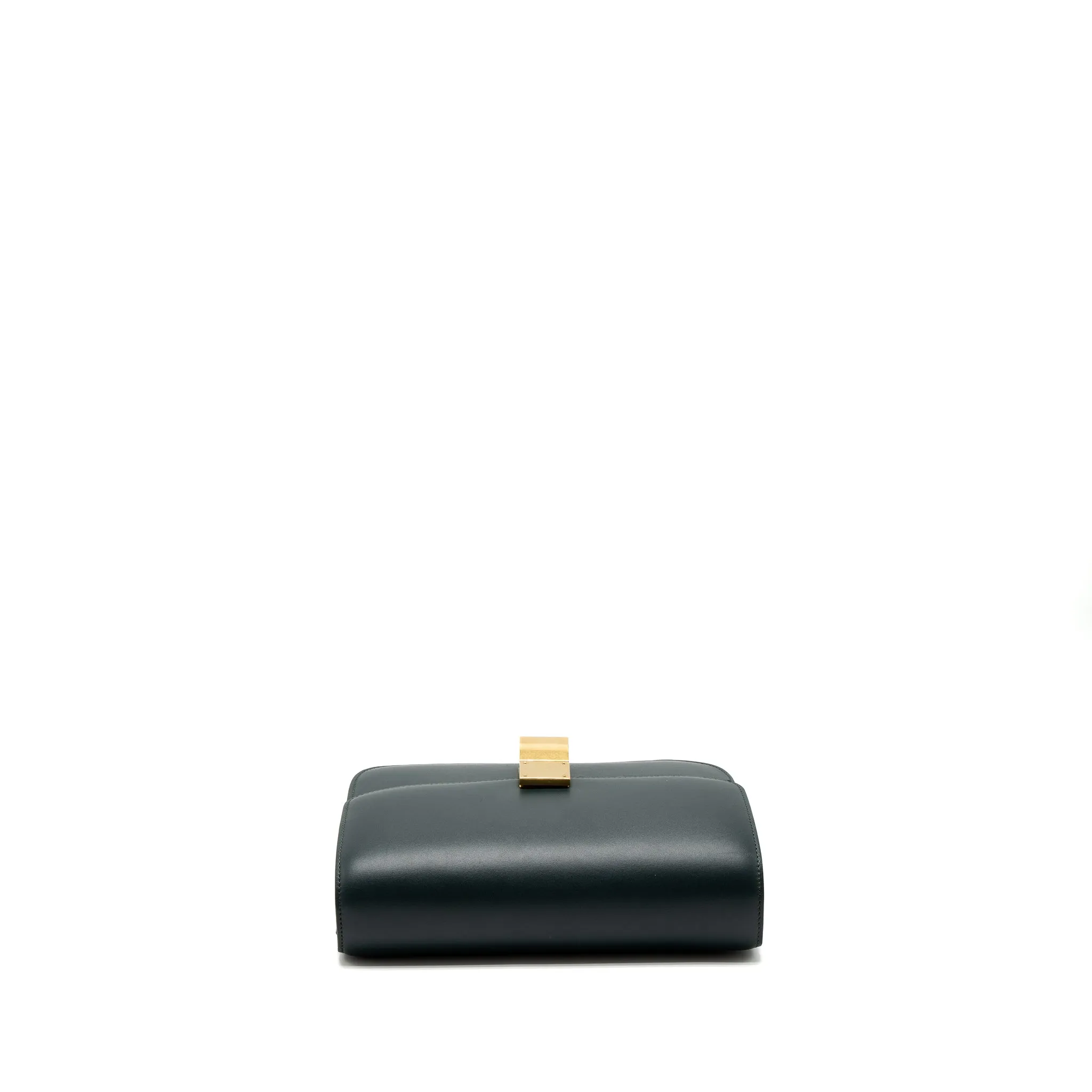 Celine Medium Classic Box Bag Calfskin Green Brushed GHW