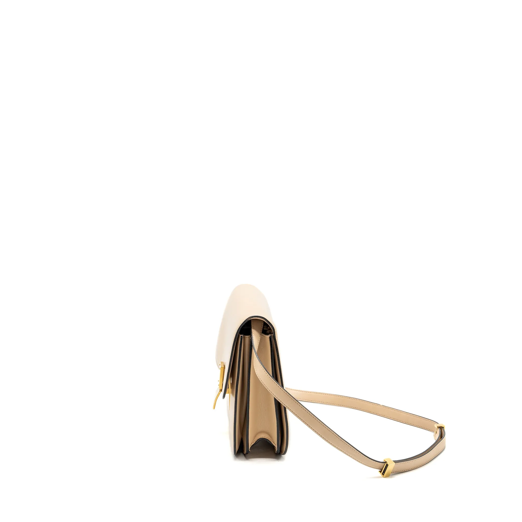 Celine Medium classic box bag calfskin light pink GHW
