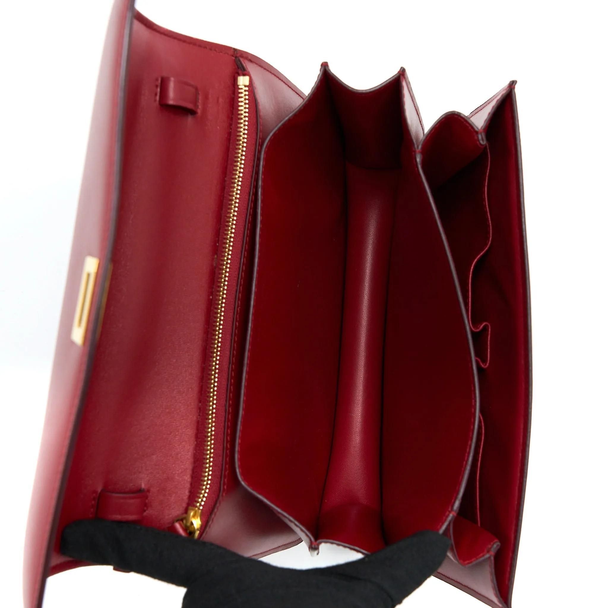 Celine Medium Classic Box Calfskin Red GHW