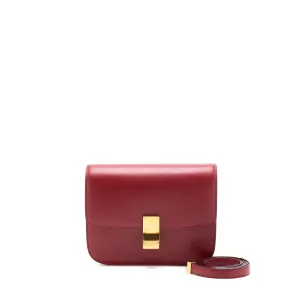 Celine Medium Classic Box Calfskin Red GHW