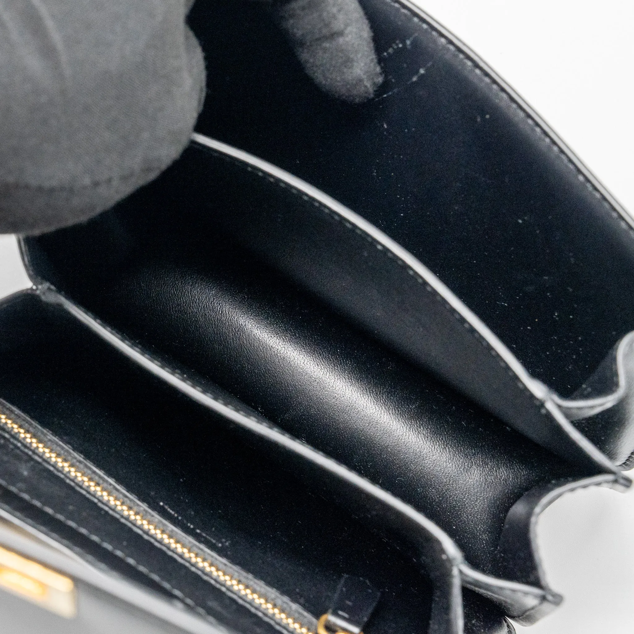 Celine Mini Classic Box Bag Calfskin Black GHW