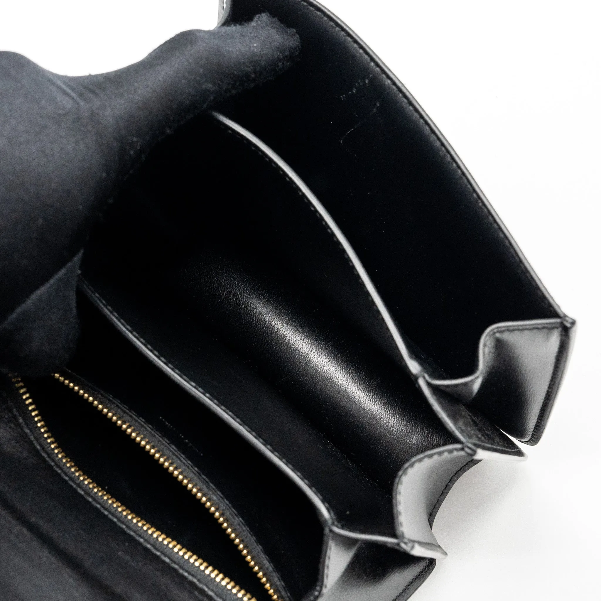 Celine mini classic box bag calfskin black GHW
