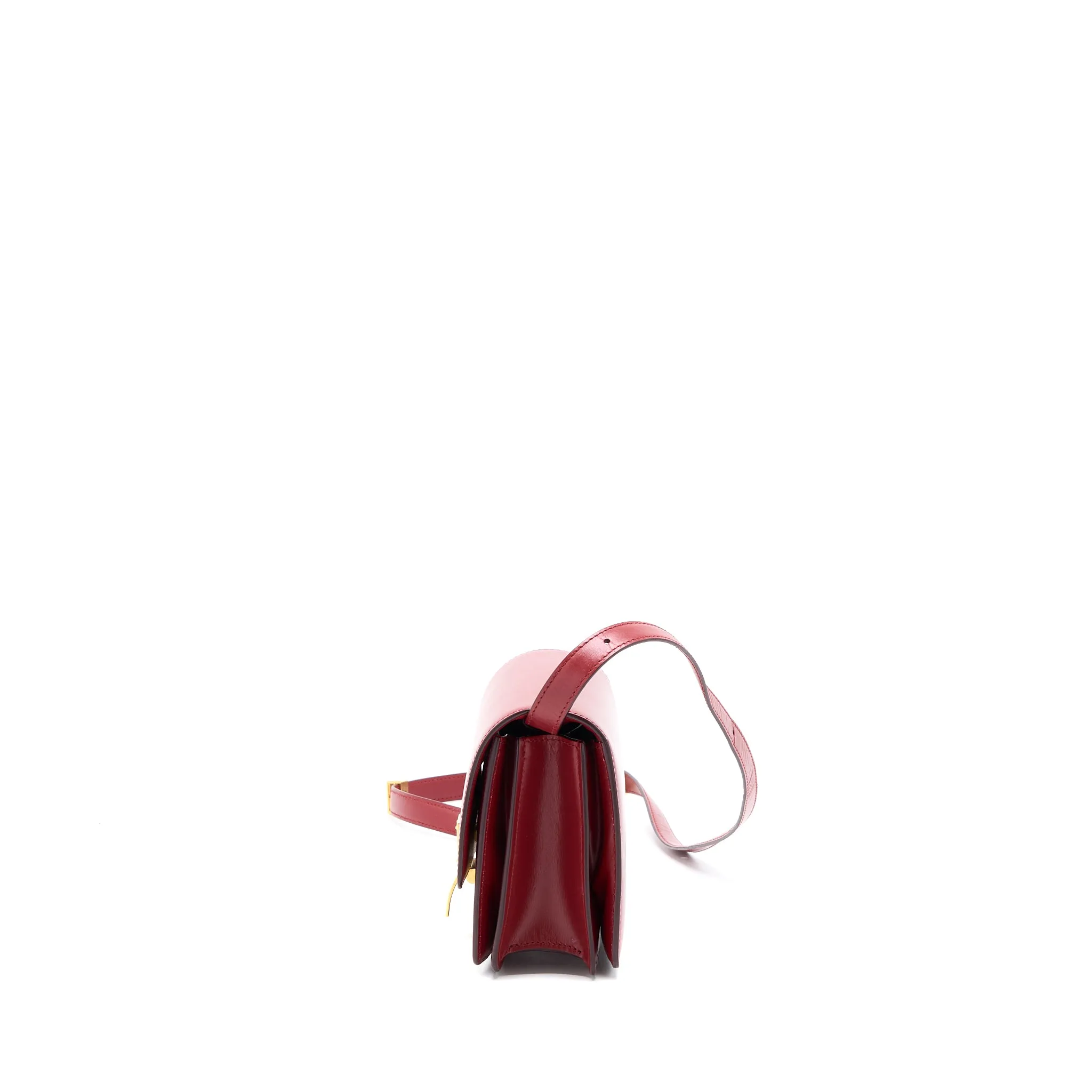 Celine Small Classic Box Bag Calfskin Red GHW