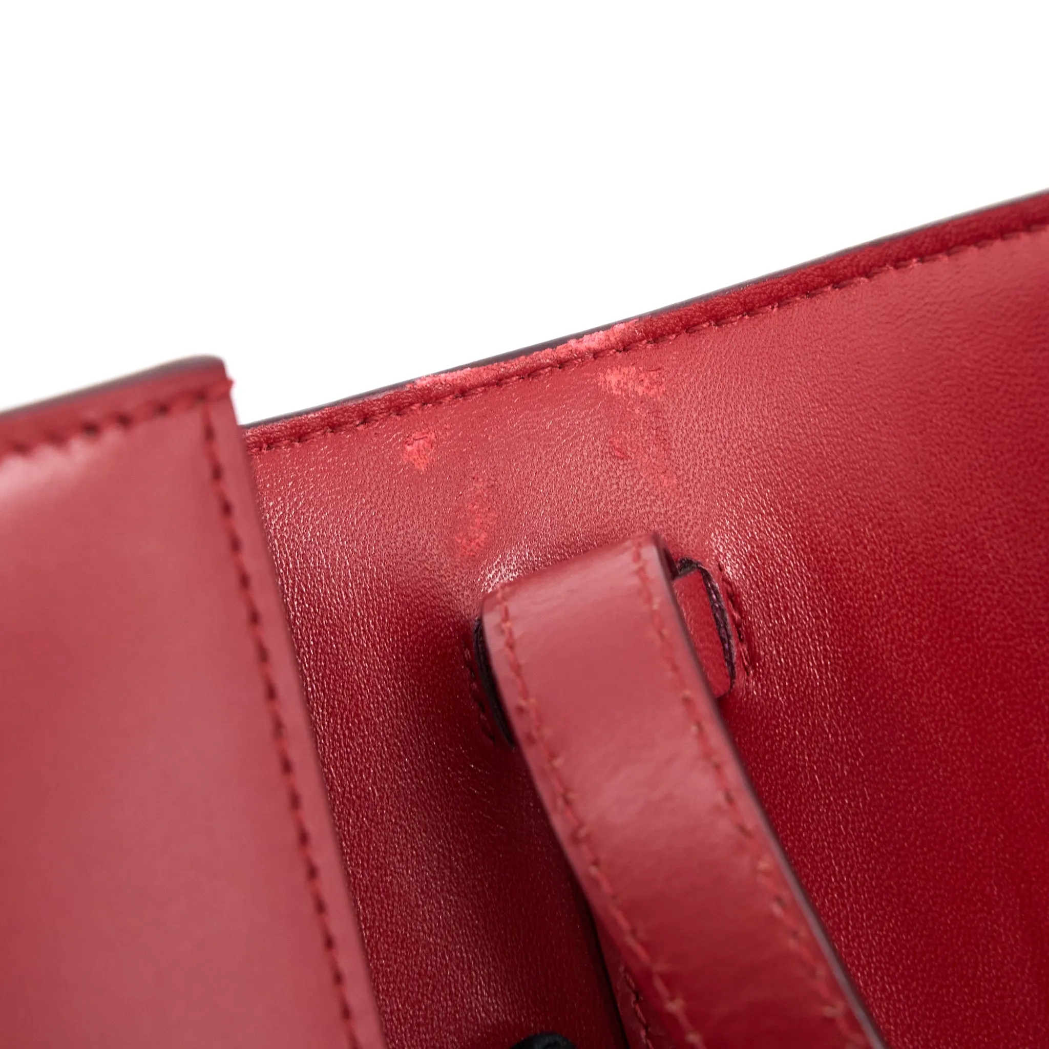 Celine Small Classic Box Bag Calfskin Red GHW