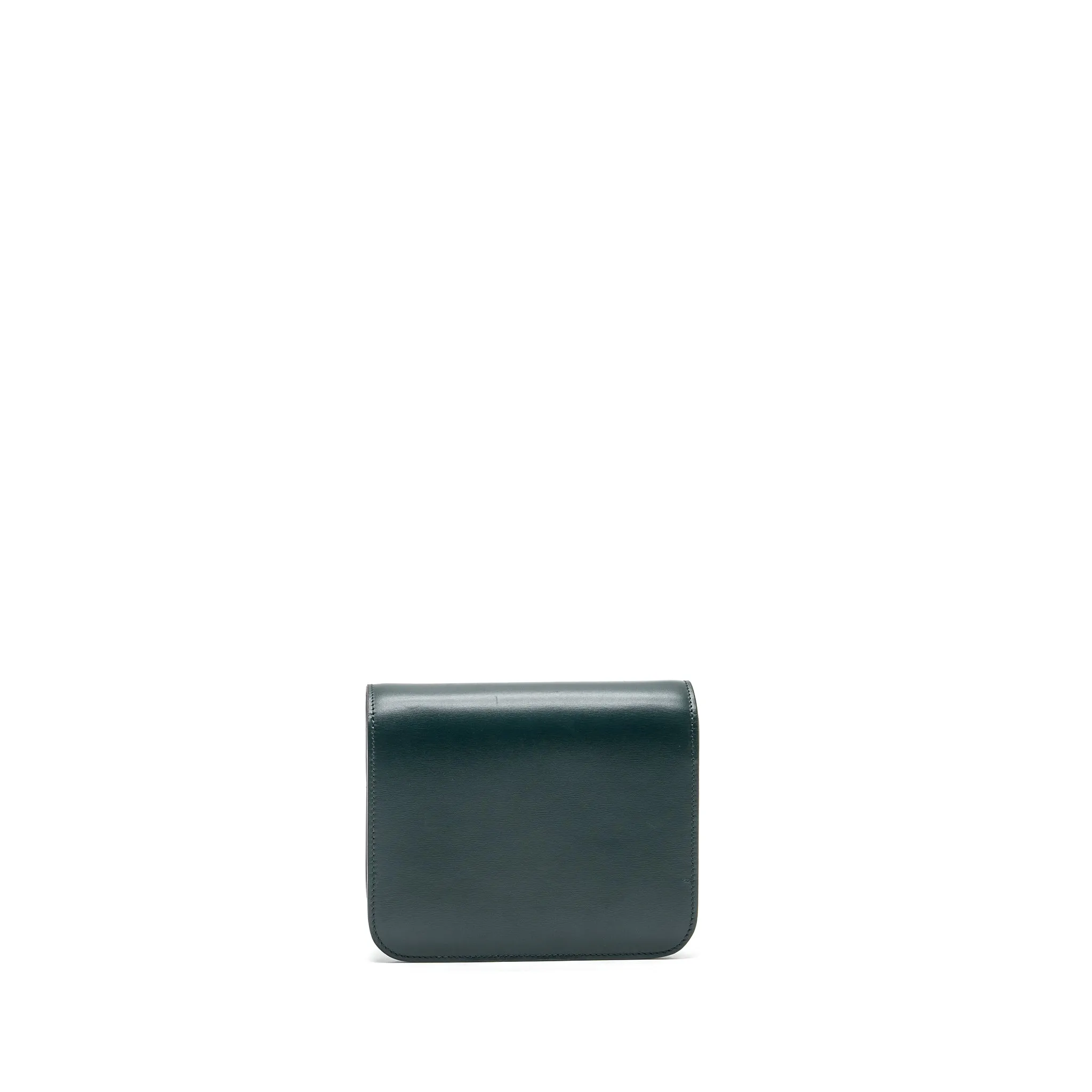 Celine Teen classic box bag calfskin dark green GHW