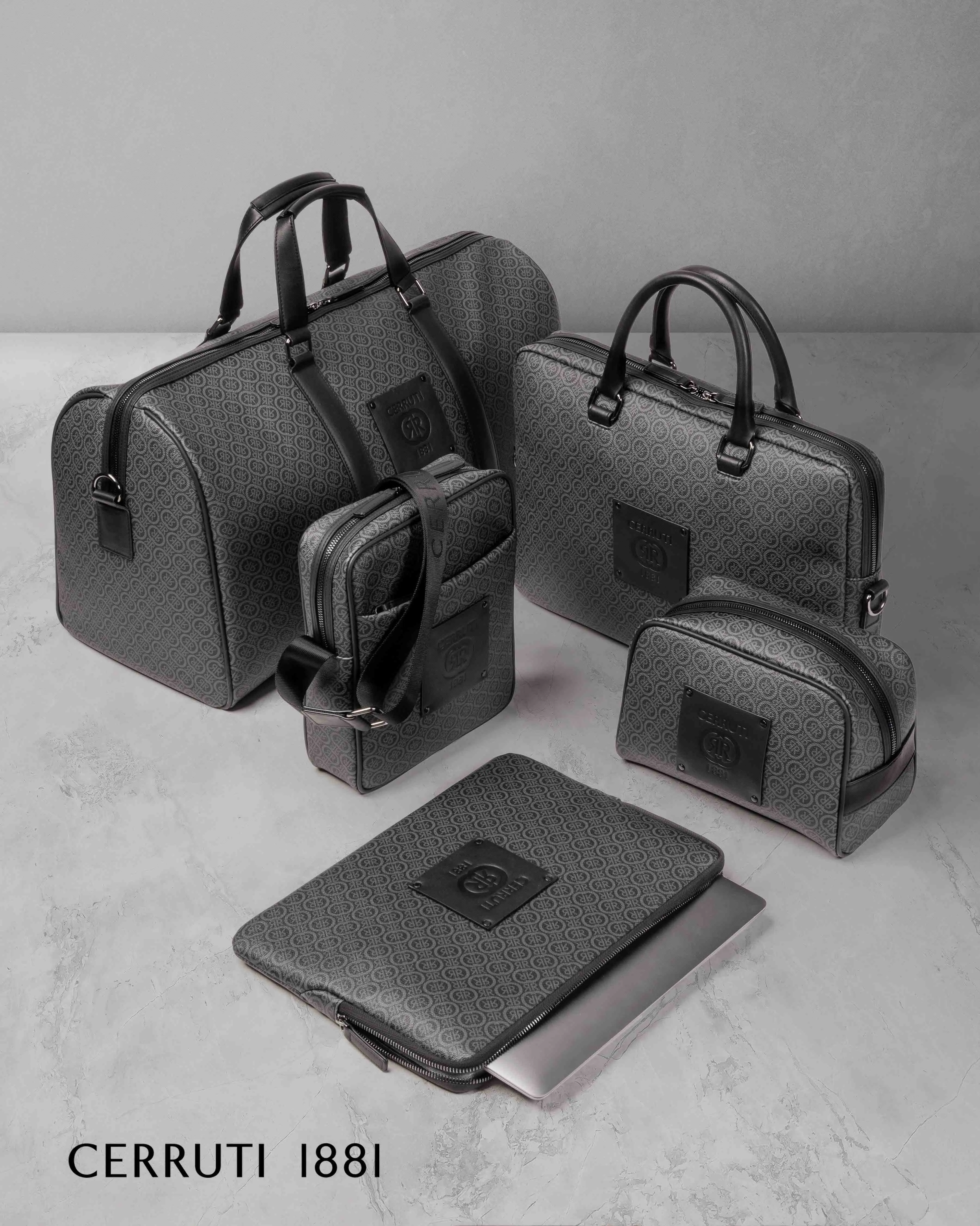 Cerruti 1881 NTC203J -Dressing-case Logomania Grey