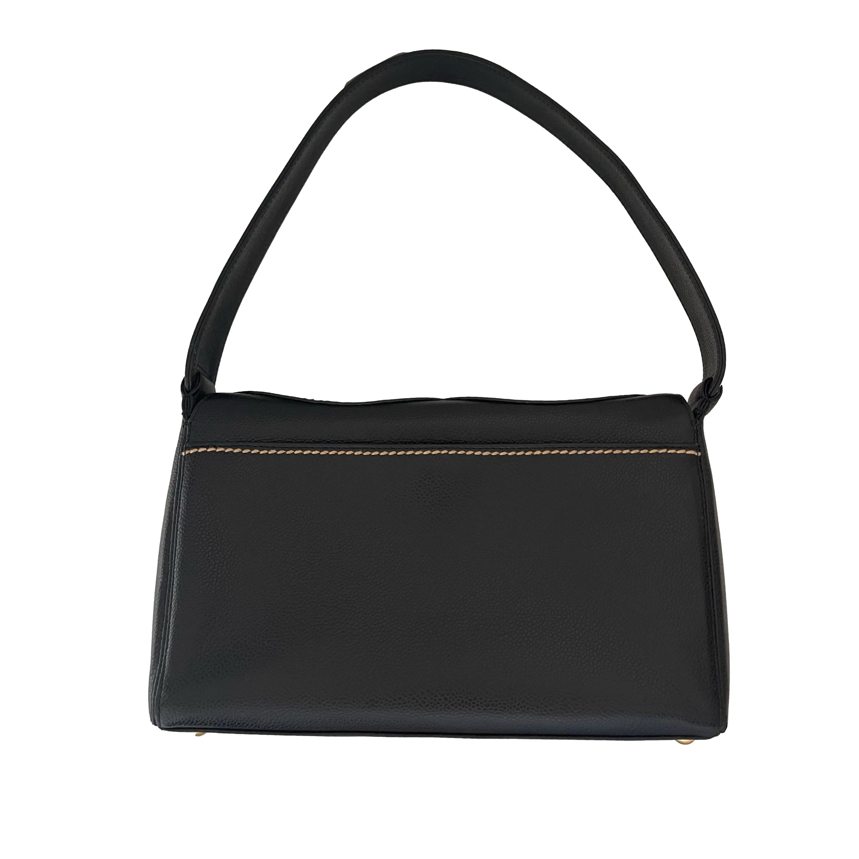 Chanel Black Caviar Logo Shoulder Bag