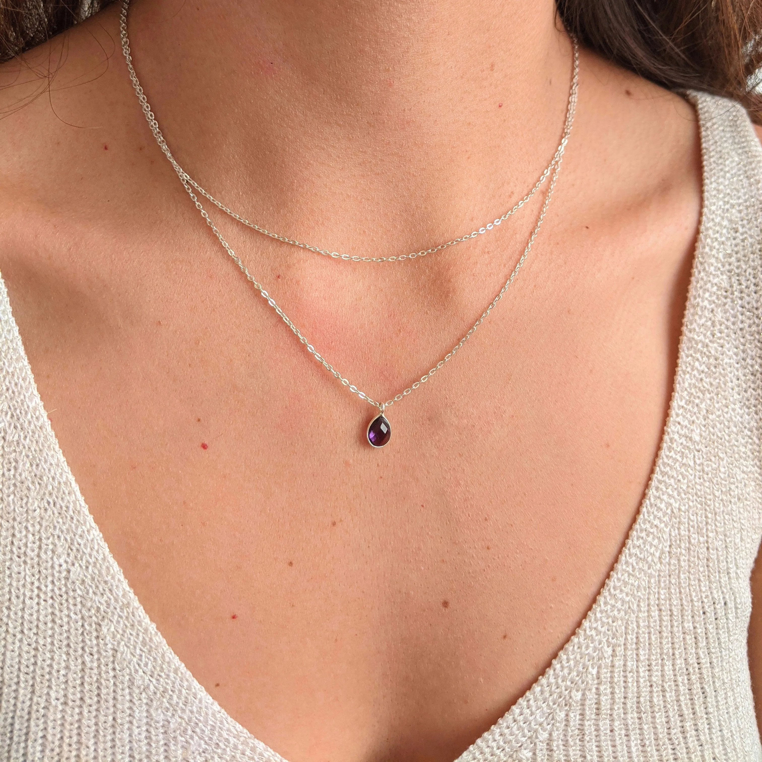 Charlotte Amethyst Layer Necklace