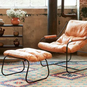 Cisco Home Brando Leather Ottoman