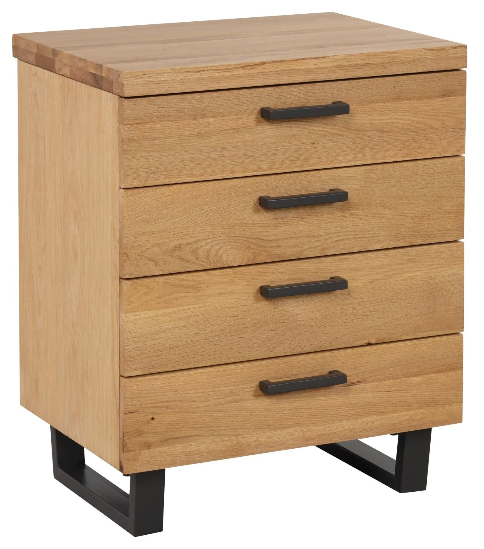 Classic Fusion Oak 4 Drawer Office Chest FS4C