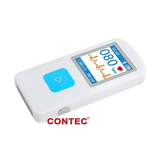 CONTEC Portable ECG/EKG Monitor PC Software Electrocardiogram Bluetooth Heart Rate Beat LCD Monitor PM10