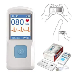 CONTEC Portable ECG/EKG Monitor PC Software Electrocardiogram Bluetooth Heart Rate Beat LCD Monitor PM10