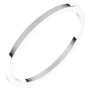 Continuum Sterling Silver 1 mm Flat Band Size 5.5