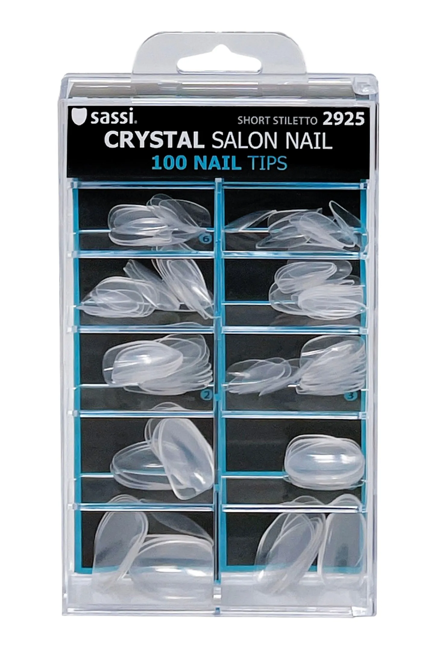 Crystal Short Stiletto (Almond) Tip Nail 100tips