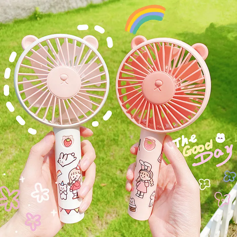 Cute style summer portable bear fan yc23289
