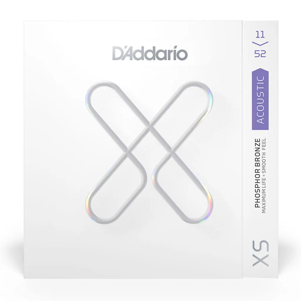 D'Addario XS Phosphor Bronze Acoustic Guitar Strings - 11-52