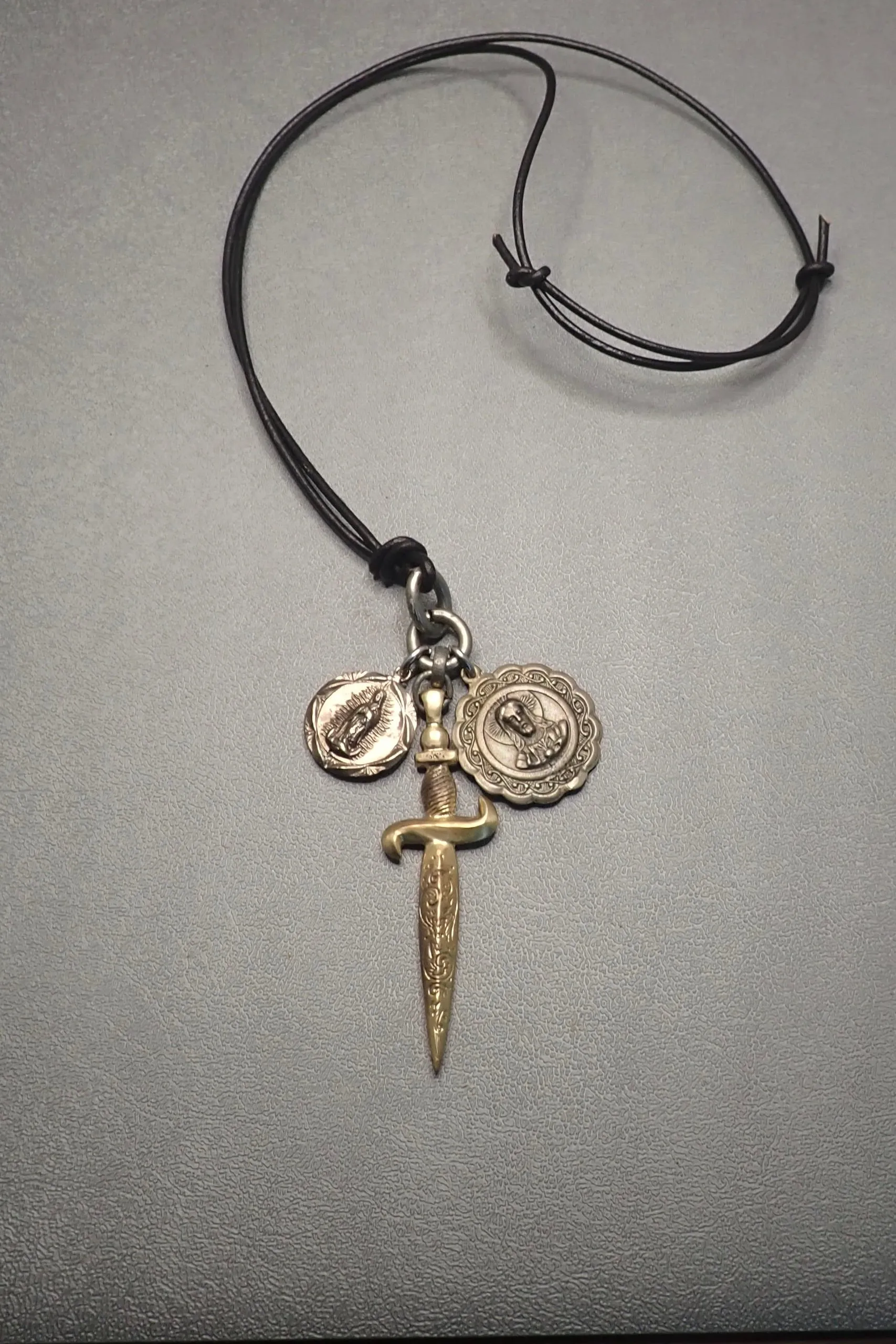DAGGER & MEDALS NECKLACE