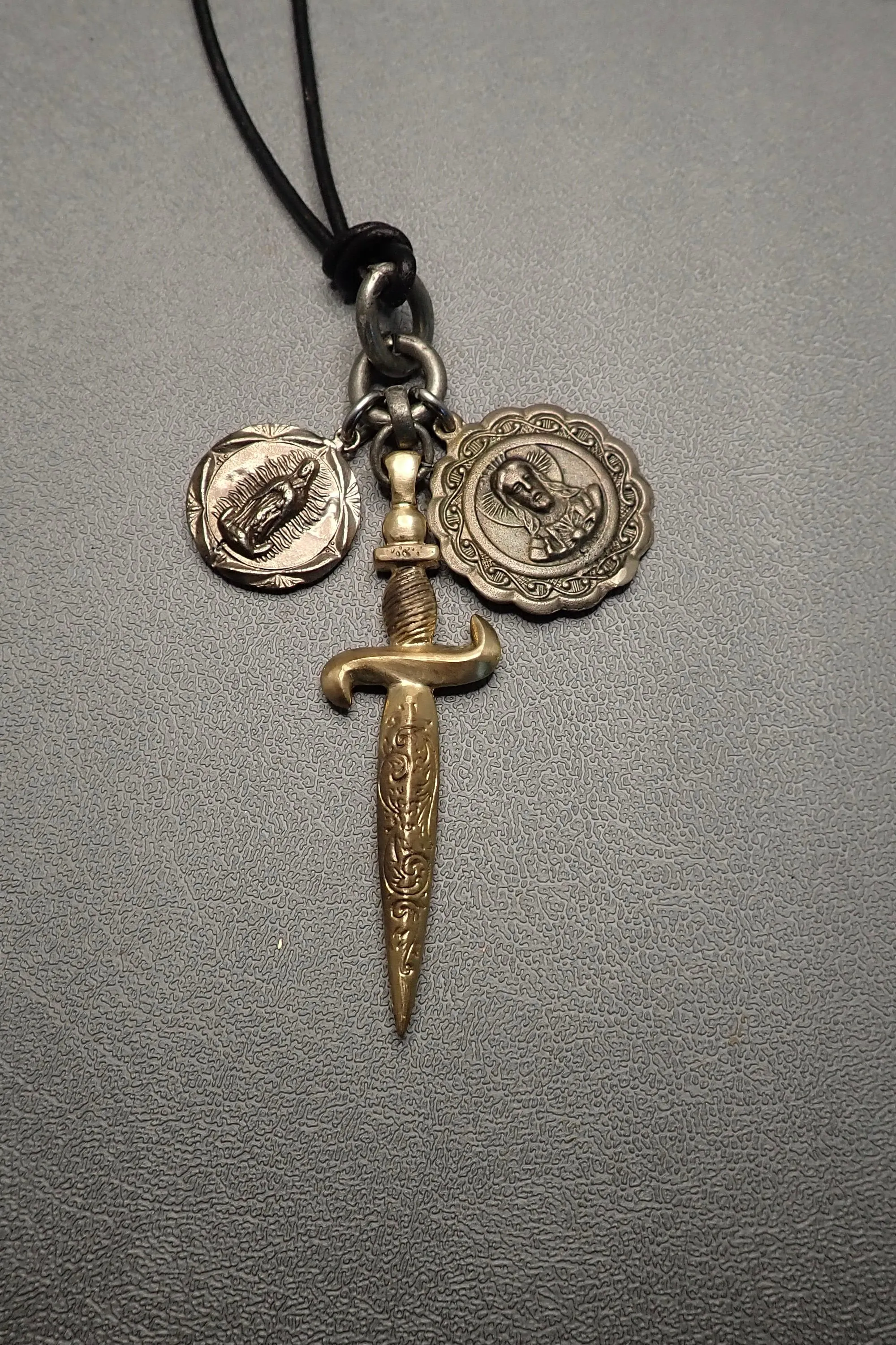 DAGGER & MEDALS NECKLACE