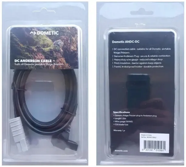 Dometic 12v Cable with Anderson Plug Suits All Dometic Portable Fridges
