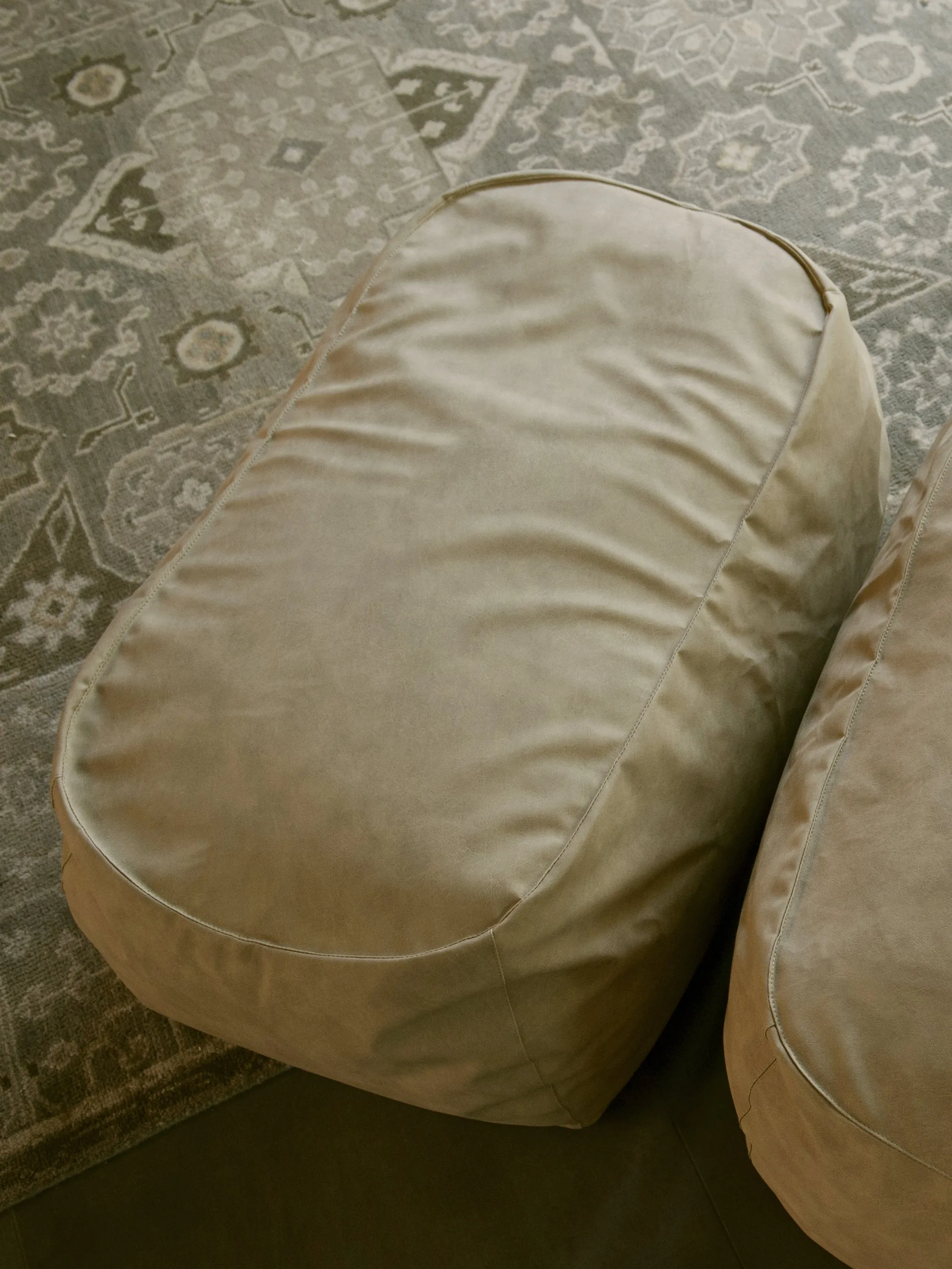 Dune Ottoman Vegan Leather - Tan
