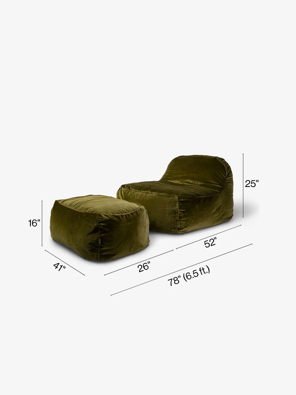Dune Ottoman Vegan Leather - Tan