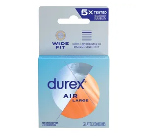 Durex Air Wide Fit Condoms - 3 pk