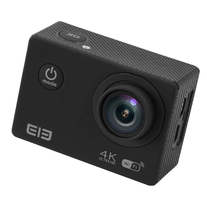 Elephone ELE Explorer 4K Action Camera - 16MP Sensor, 170 Degree View, 2 Inch Display, IP68 Case, Wi-Fi (Black)