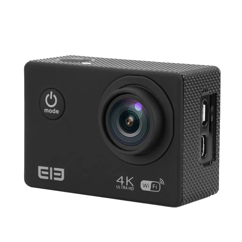 Elephone ELE Explorer 4K Action Camera - 16MP Sensor, 170 Degree View, 2 Inch Display, IP68 Case, Wi-Fi (Black)