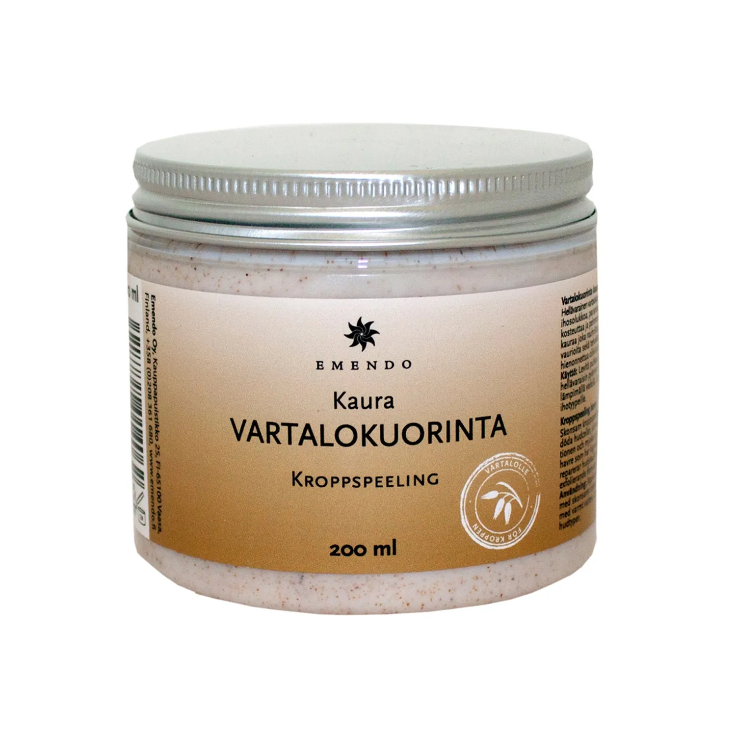Emendo Made in Finland Sauna   Body scrub oat 200 ml