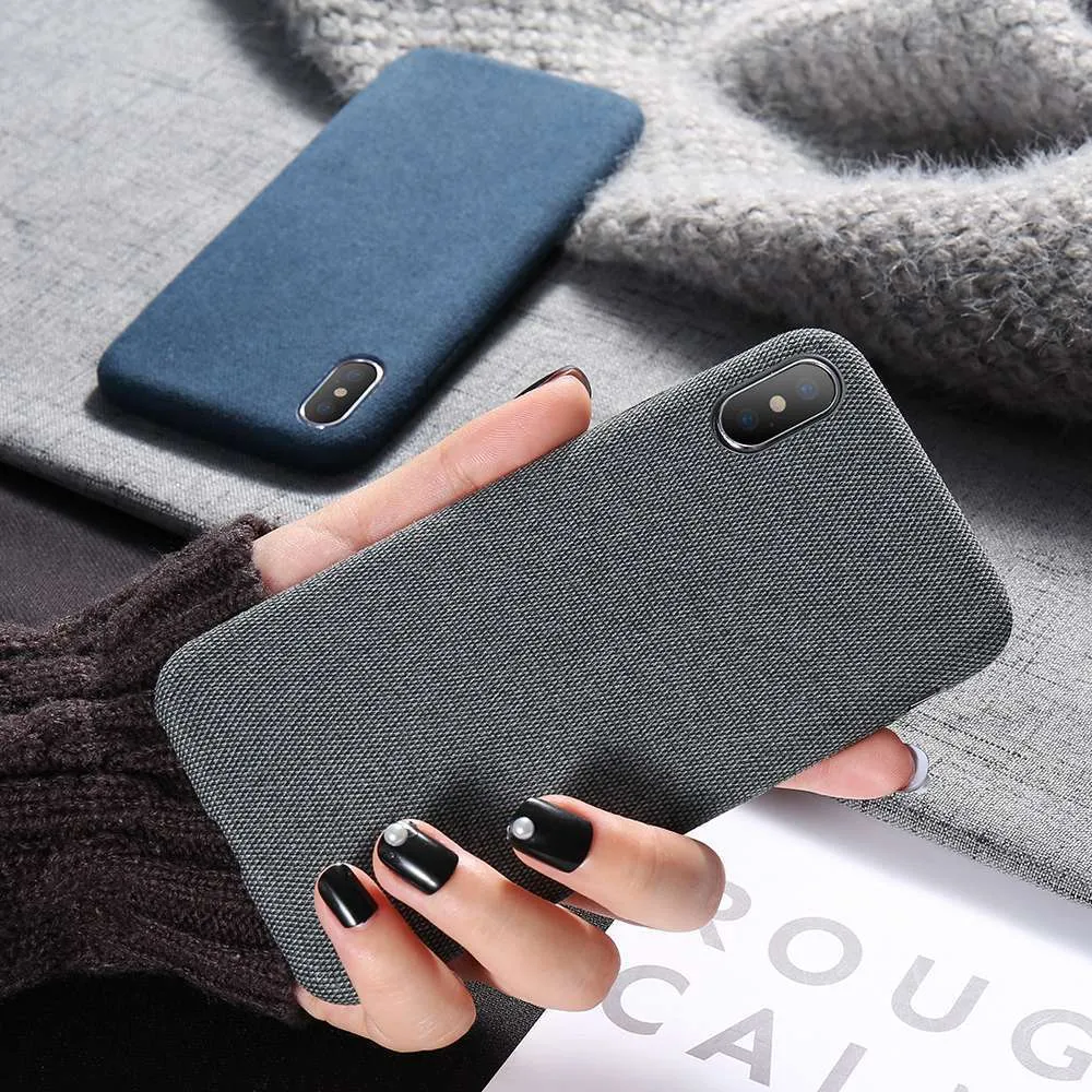 Etui Elegant Cloth Case - iPhone XS Max - Granatowy