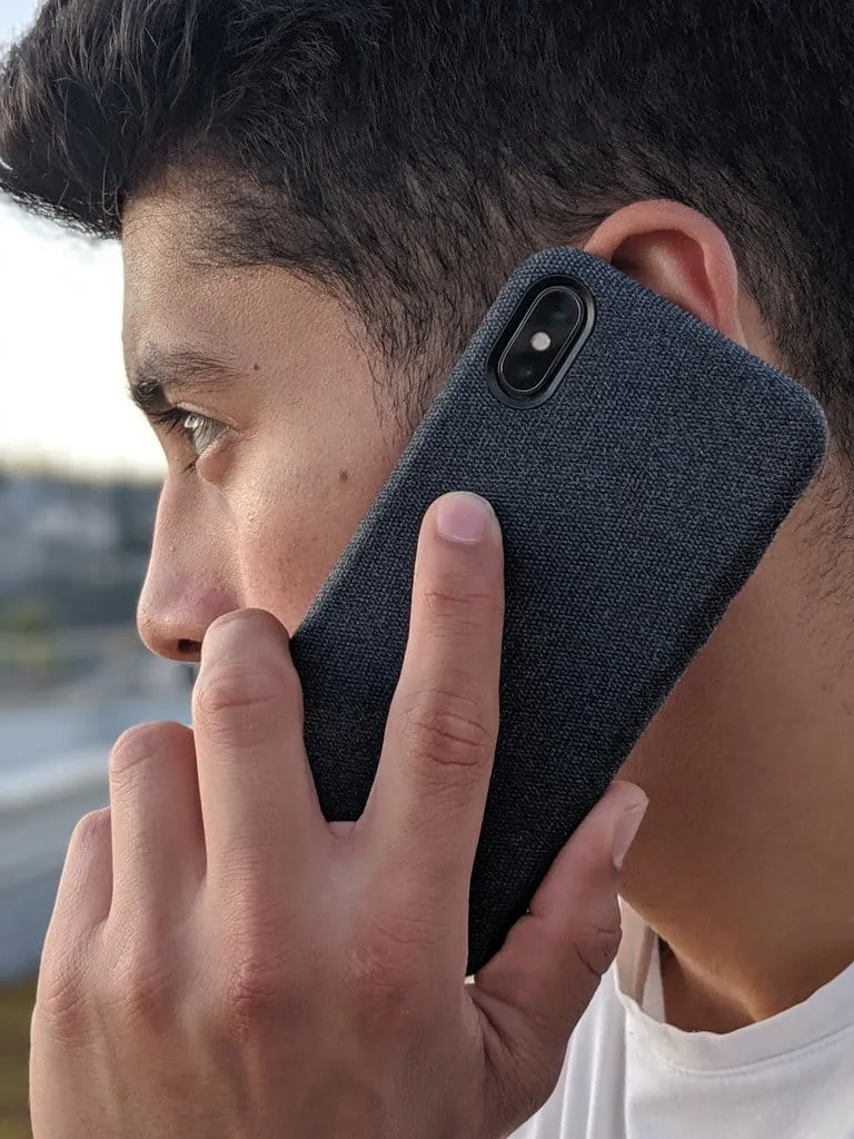 Etui Elegant Cloth Case - iPhone XS Max - Granatowy