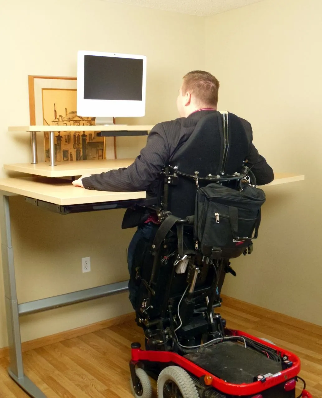 Executive Desk ideal for Quadriplegics in a Power Wheelchair - FREE USA SHIPPING