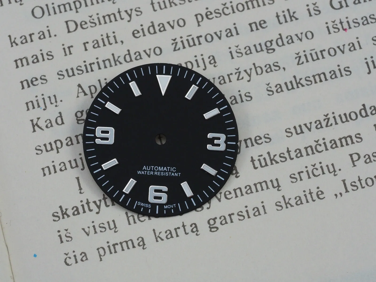 Explorer dial for ETA 2824 movement 29.3mm