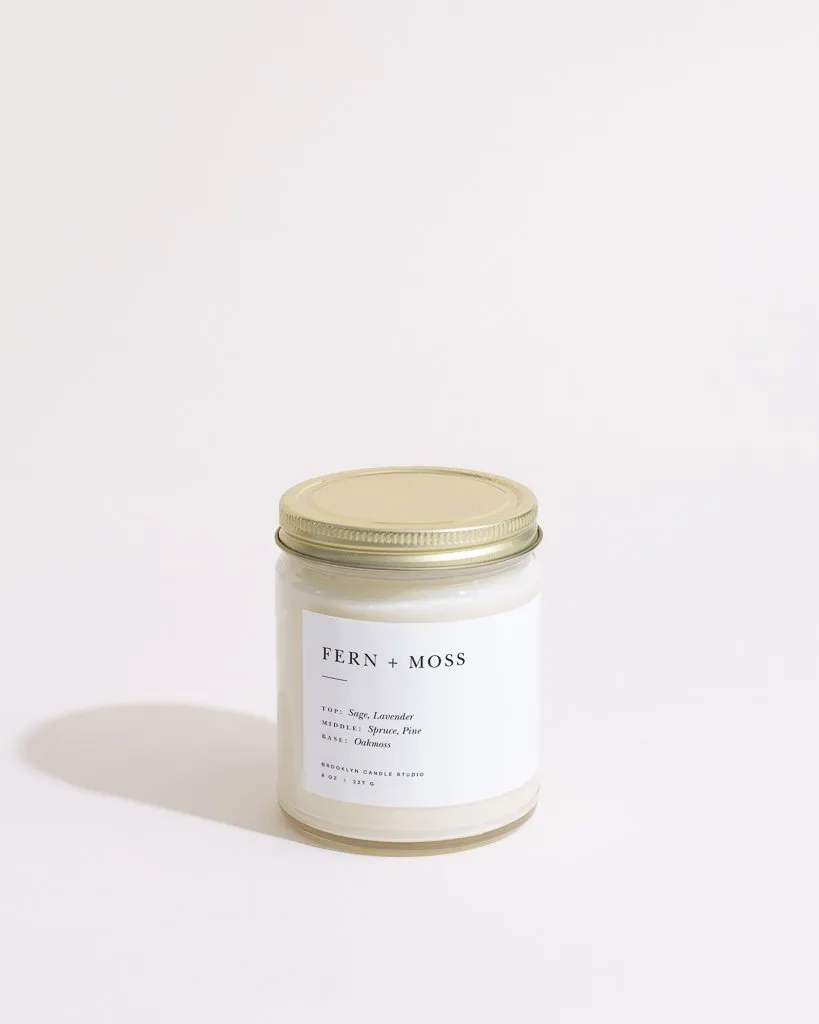 Fern   Moss Minimalist Candle by Brooklyn Candle Studio