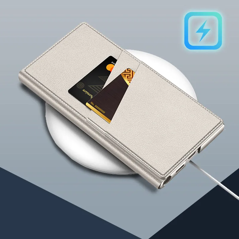 Folding Stand Phone Case with Card Holder for Samsung S24Ultra