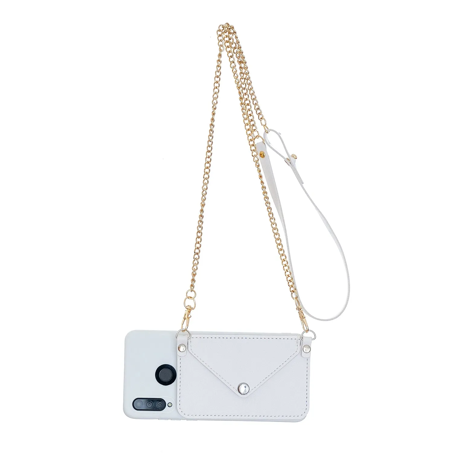For HUAWEI P30/P30 Lite/P30 Pro Mobile Phone Cover with Pu Leather Card Holder   Hand Rope   Straddle Rope green