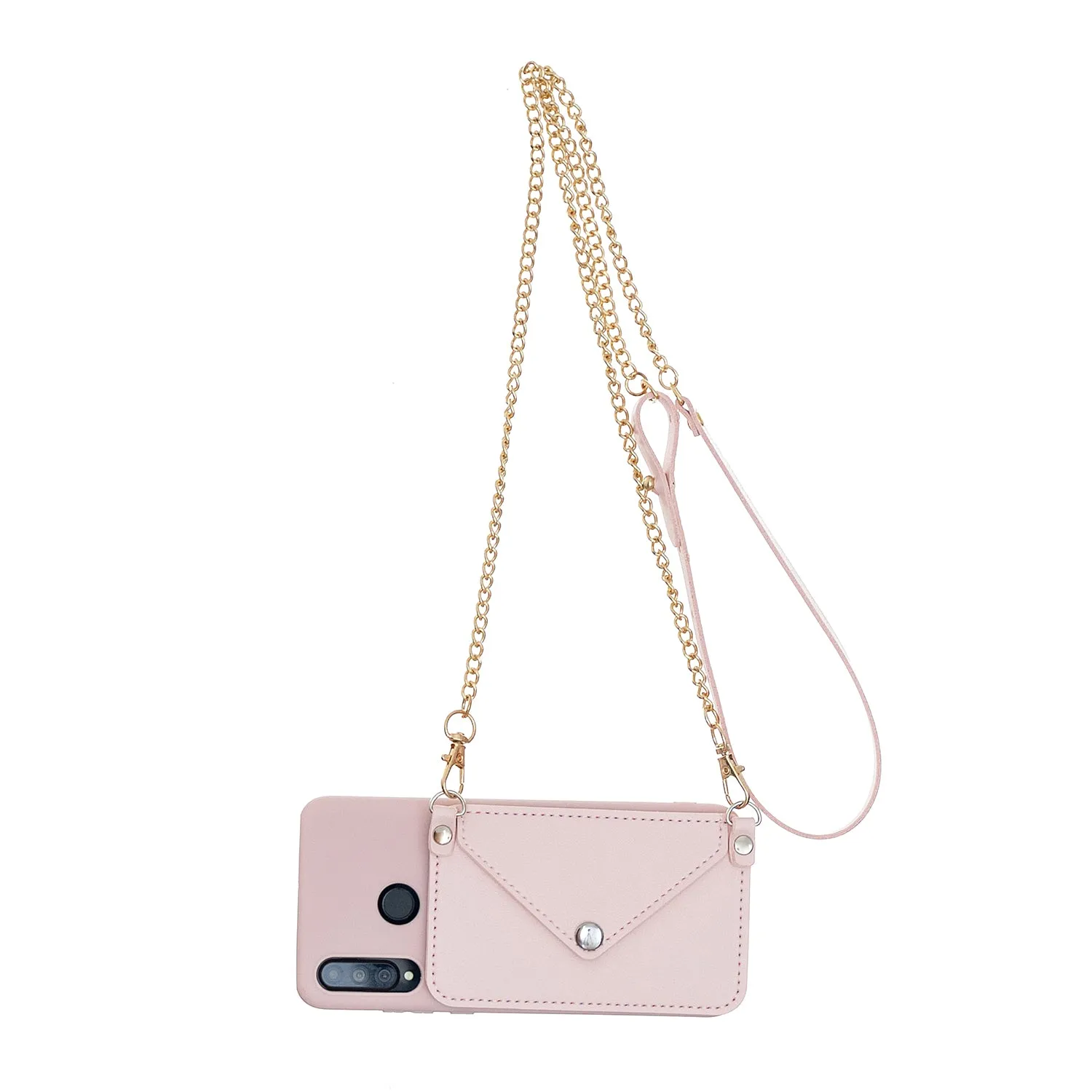 For HUAWEI P30/P30 Lite/P30 Pro Mobile Phone Cover with Pu Leather Card Holder   Hand Rope   Straddle Rope green