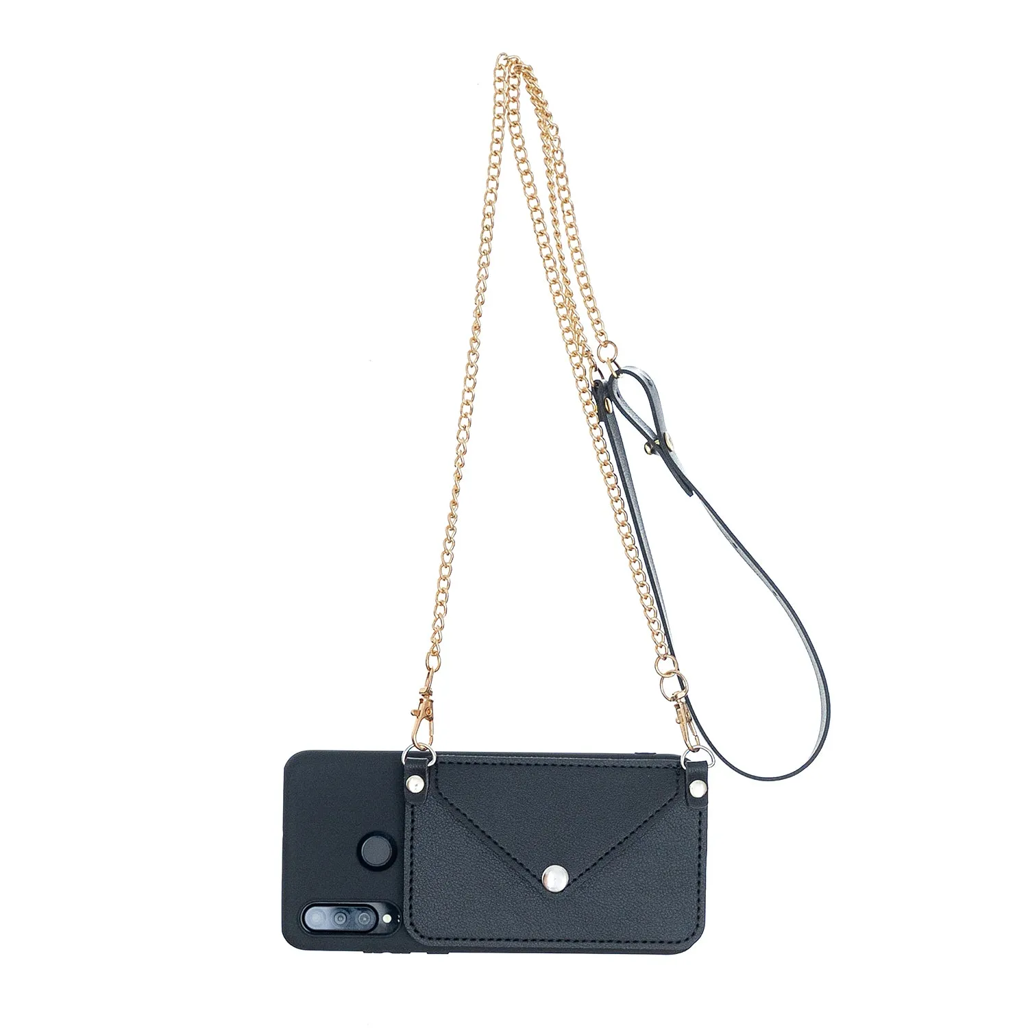 For HUAWEI P30/P30 Lite/P30 Pro Mobile Phone Cover with Pu Leather Card Holder   Hand Rope   Straddle Rope green