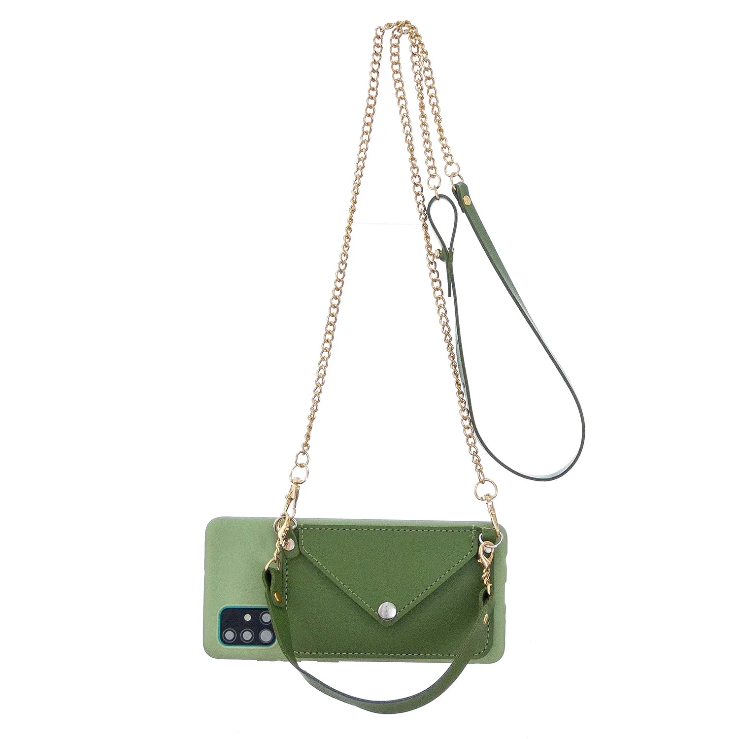 For HUAWEI P40/P40 Lite/P40 Pro Mobile Phone Cover with Pu Leather Card Holder   Hand Rope   Straddle Rope white