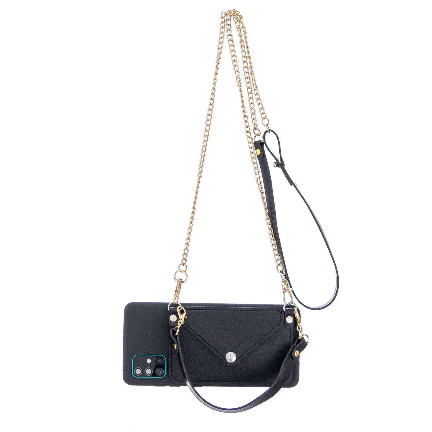 For HUAWEI P40/P40 Lite/P40 Pro Mobile Phone Cover with Pu Leather Card Holder   Hand Rope   Straddle Rope white