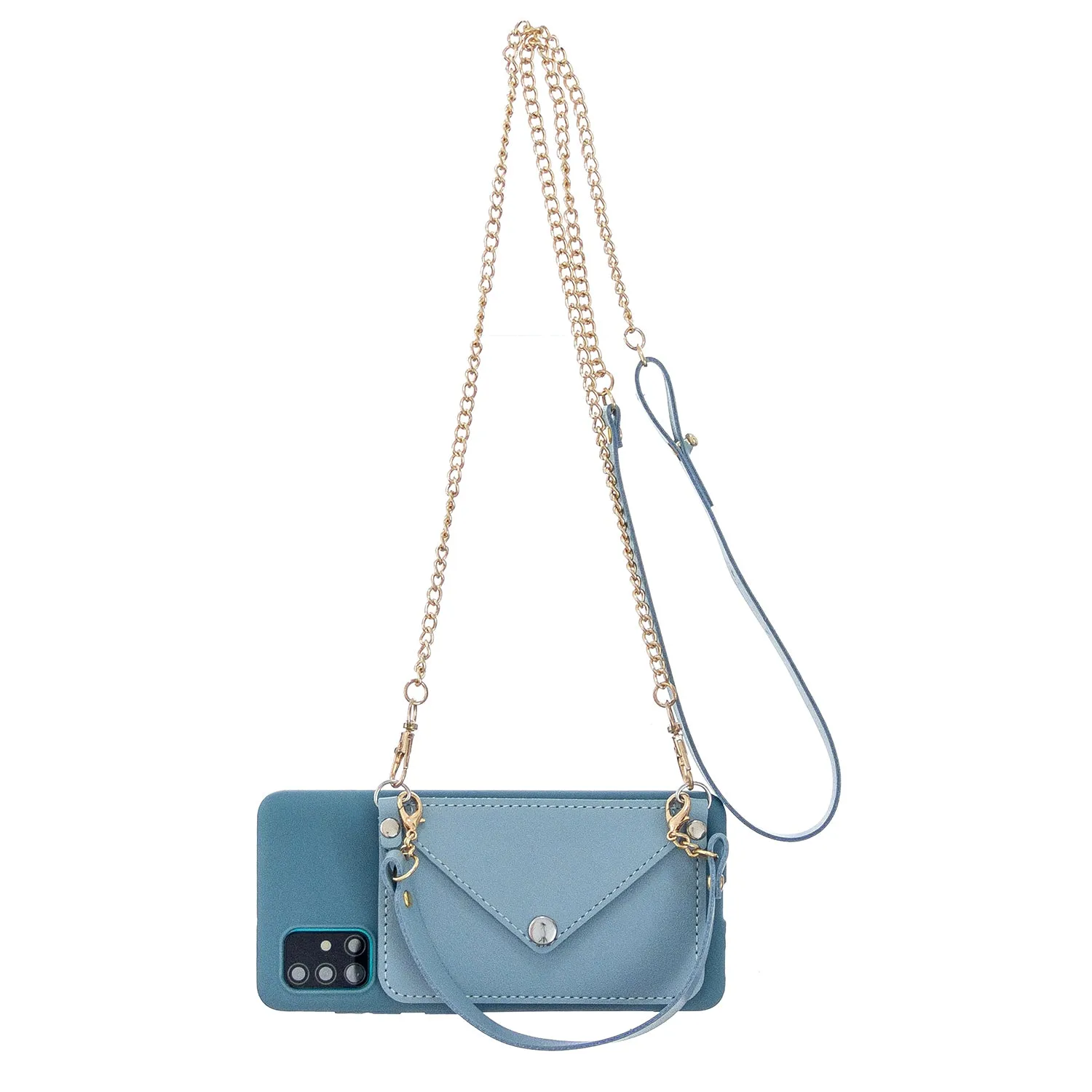 For HUAWEI P40/P40 Lite/P40 Pro Mobile Phone Cover with Pu Leather Card Holder   Hand Rope   Straddle Rope white