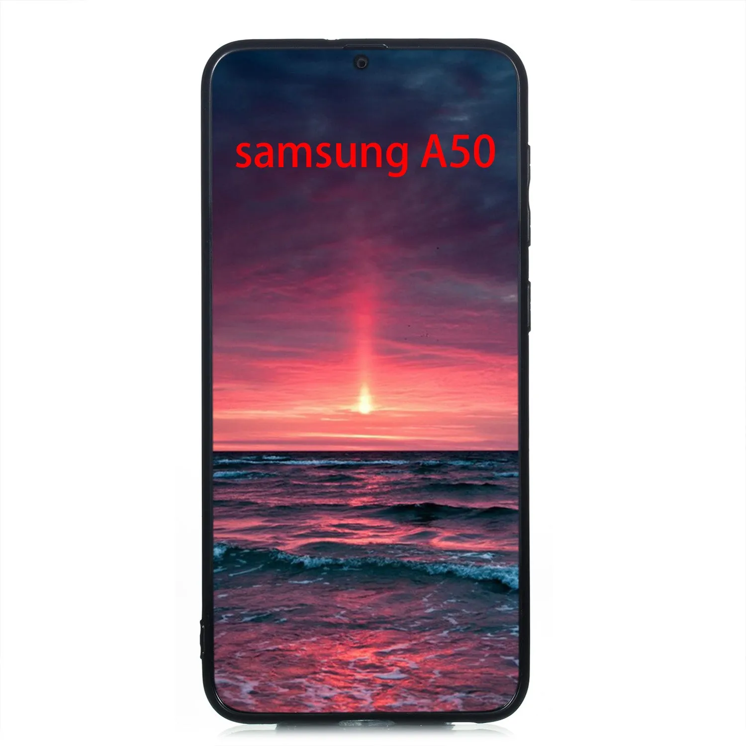 For Samsung A50 Double Buckle Non-slip Shockproof Cell Phone Case with Card Slot Bracket gray
