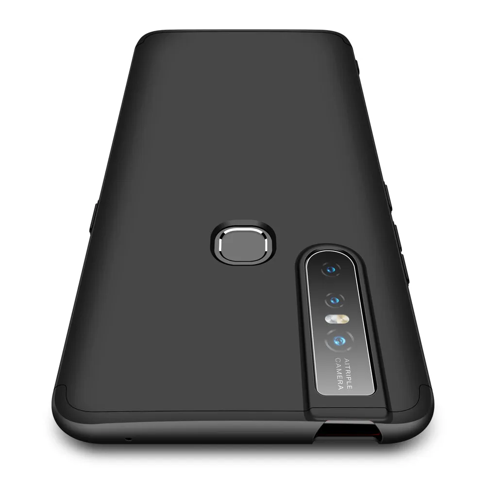 For VIVO S1/V15 Ultra Slim PC Back Cover Non-slip Shockproof 360 Degree Full Protective Case Red black red