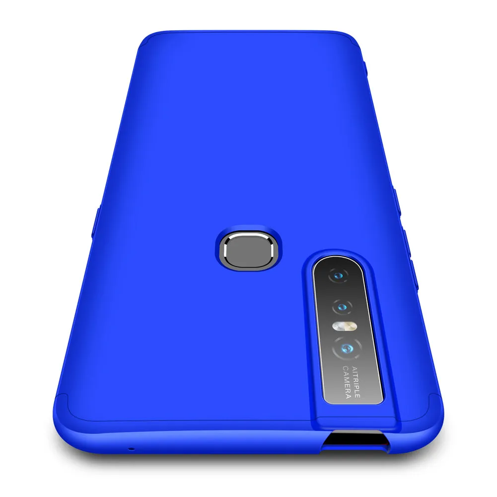 For VIVO S1/V15 Ultra Slim PC Back Cover Non-slip Shockproof 360 Degree Full Protective Case Red black red
